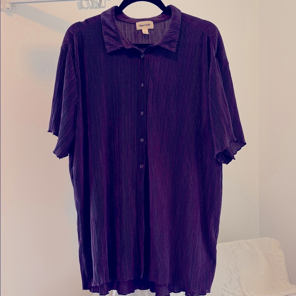 Open Edit Women's Purple Pajama Top